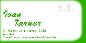 ivan karner business card